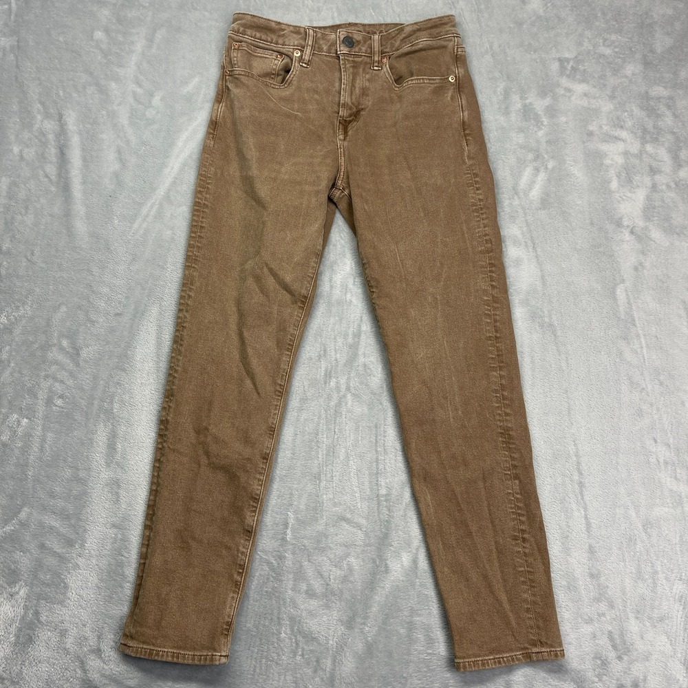 American Eagle Jeans Womens 28x30 (28x28) Brown Denim EasyFlex Streetwear Skinny